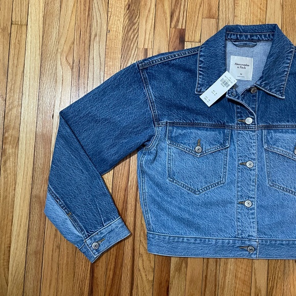 ABERCROMBIE Two Tone Jean Jacket - Picture 2 of 9